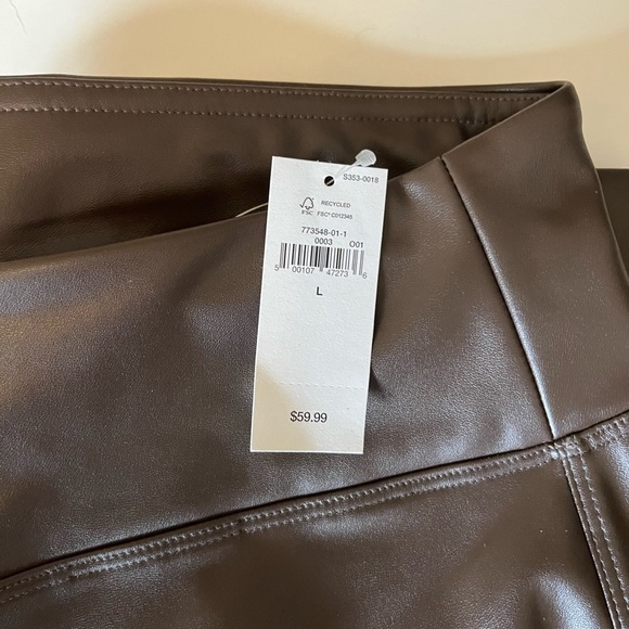 Gap Factory Vegan Ponte Leggings - Brown, Size L - Picture 2 of 2